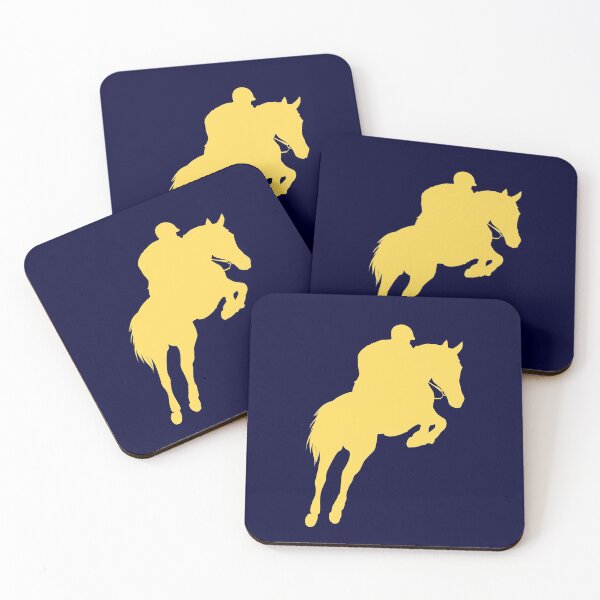 Item preview, Horse Jumping Silhouette Mustard Yellow designed and sold by rewstudio.