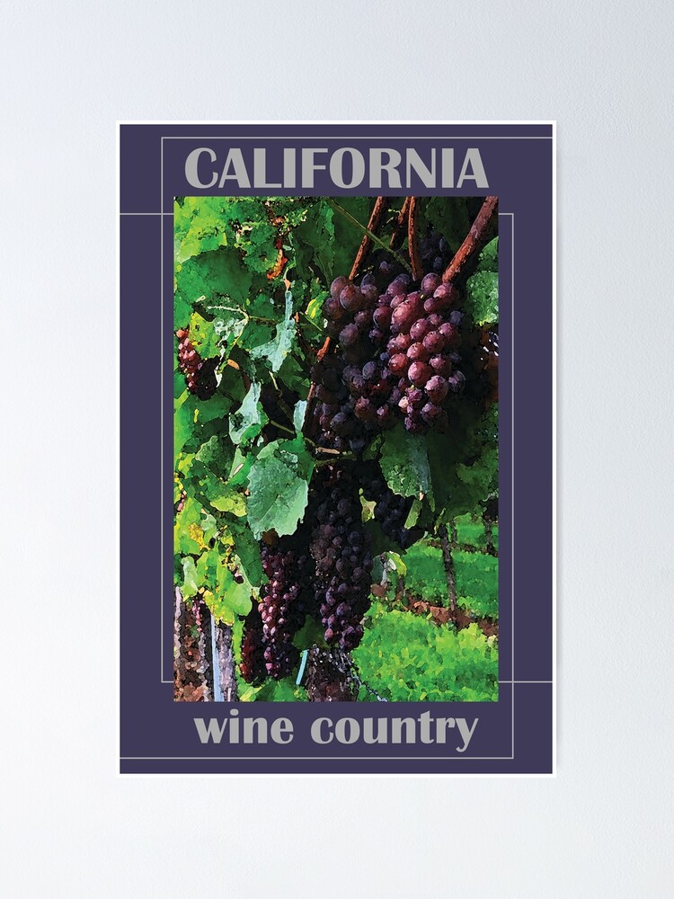 "California Wine Country" Poster for Sale by mkeast Redbubble