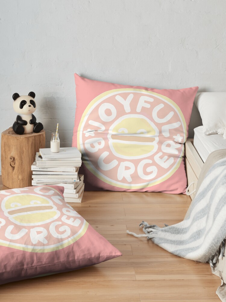 Alternate view of Pastel Joyful Burger Doodle - The Amazing World of Gumball Floor Pillow