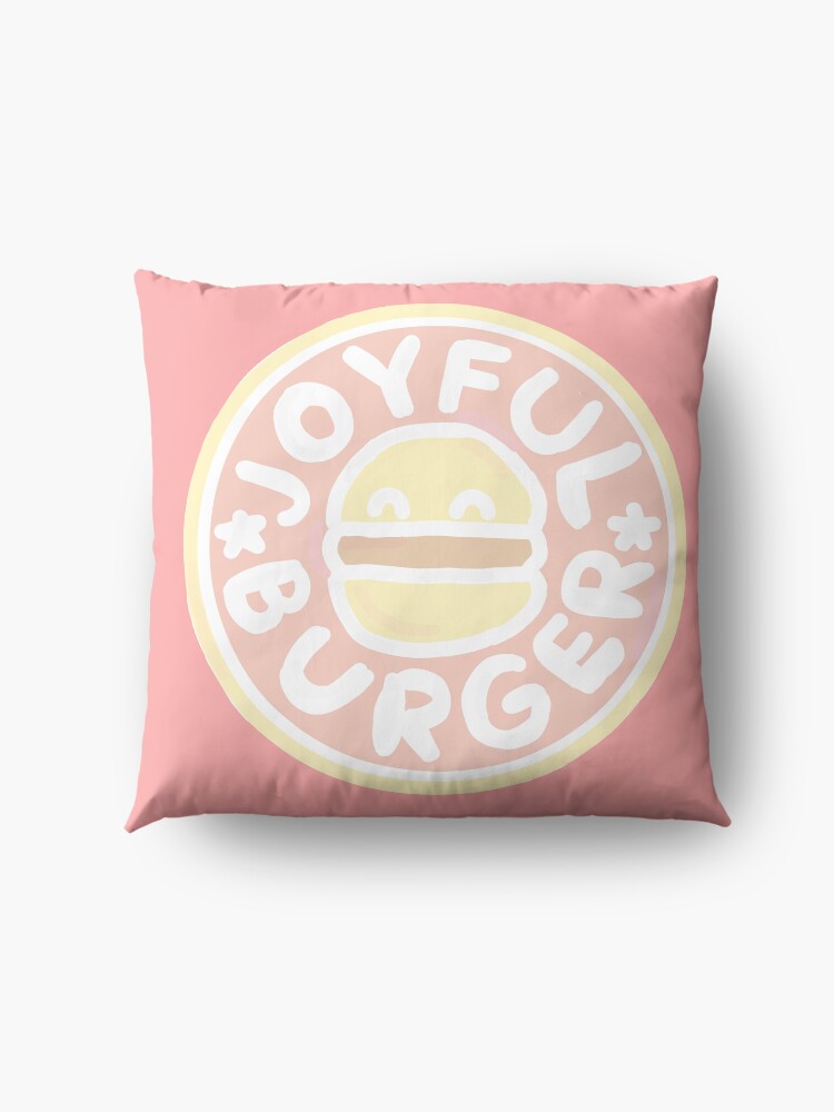 Alternate view of Pastel Joyful Burger Doodle - The Amazing World of Gumball Floor Pillow