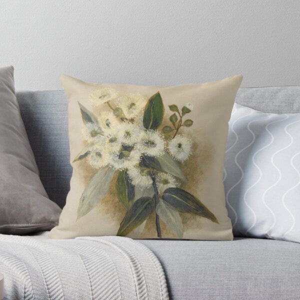 Western Australia wild flower Marri - Eucalyptus calophylla State Library of Western Australia Throw Pillow
