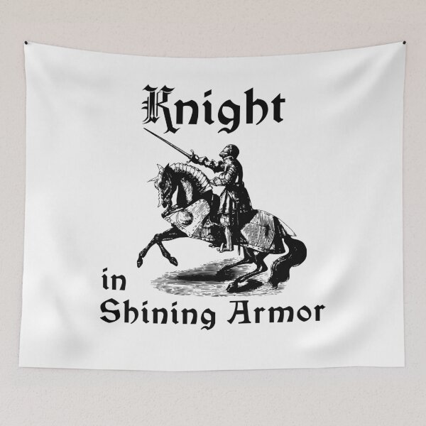 Item preview, Knight in Shining Armor Black and White designed and sold by HighBrowDesigns.
