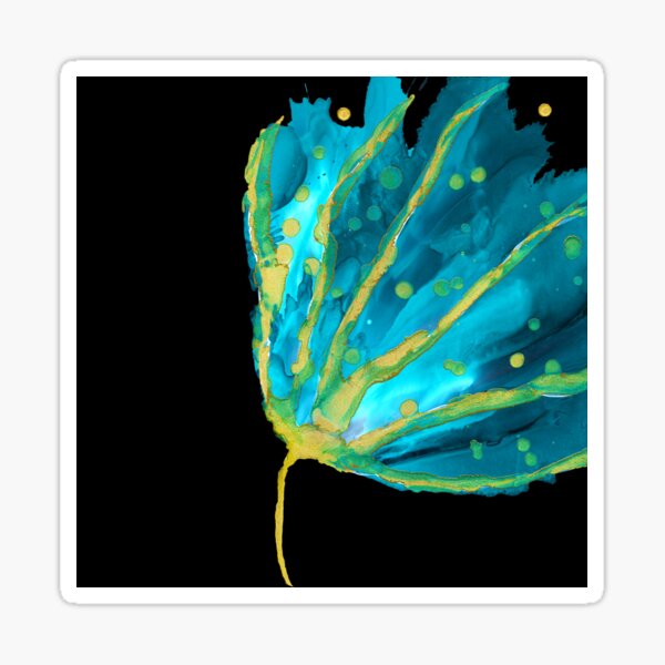 Turquoise Speckled Bloom Sticker