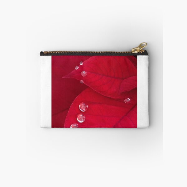 Item preview, Poinsettia with water drops designed and sold by JuniperMT.
