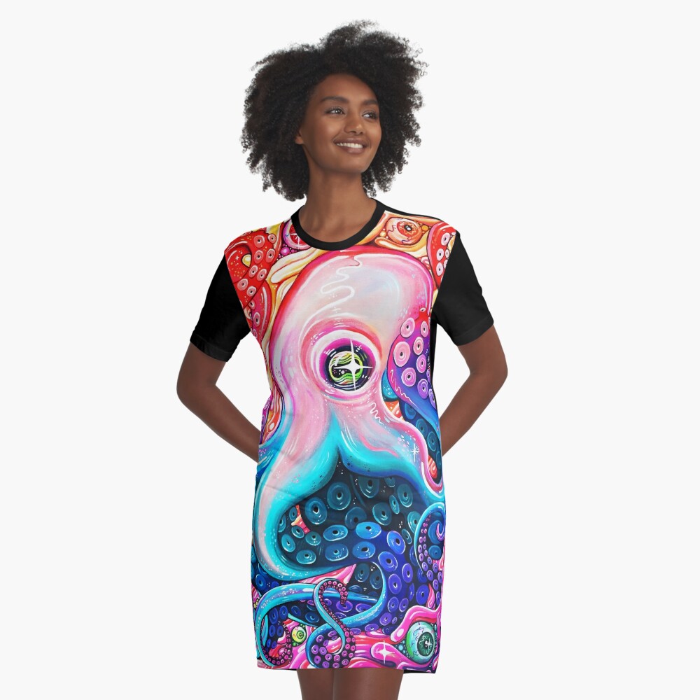 Item preview, Graphic T-Shirt Dress designed and sold by cloudsover31.