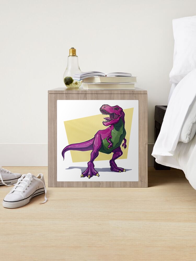 Barney tyrannosaur rex illustration Sticker for Sale by JCockney977