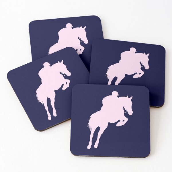 Item preview, Horse Jumping Silhouette Girly Pink designed and sold by rewstudio.