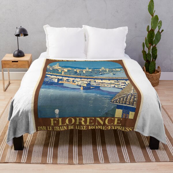 Item preview, 1921 Florence Italy Ponte Vecchio Travel Poster designed and sold by retrographics.