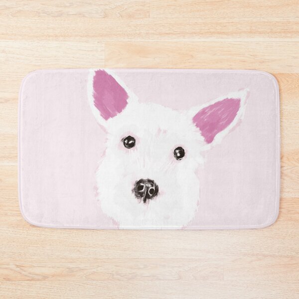 Item preview, Scruffy White Mini Schnauzer Sad Portrait designed and sold by renanbarco.