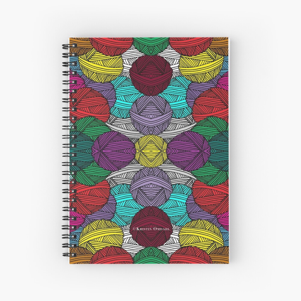 "Allover Yarn" Spiral Notebook for Sale by KristinOmdahl Redbubble