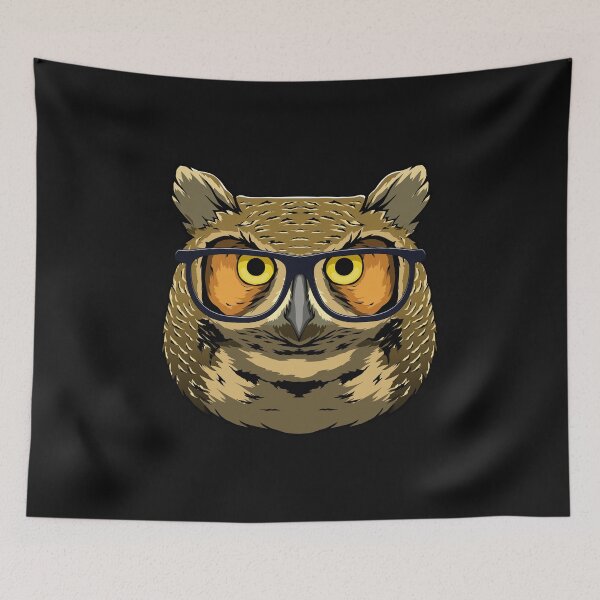 Item preview, Owl Head Glasses Forest Mountain Spirit Animal designed and sold by Bendthetrend.