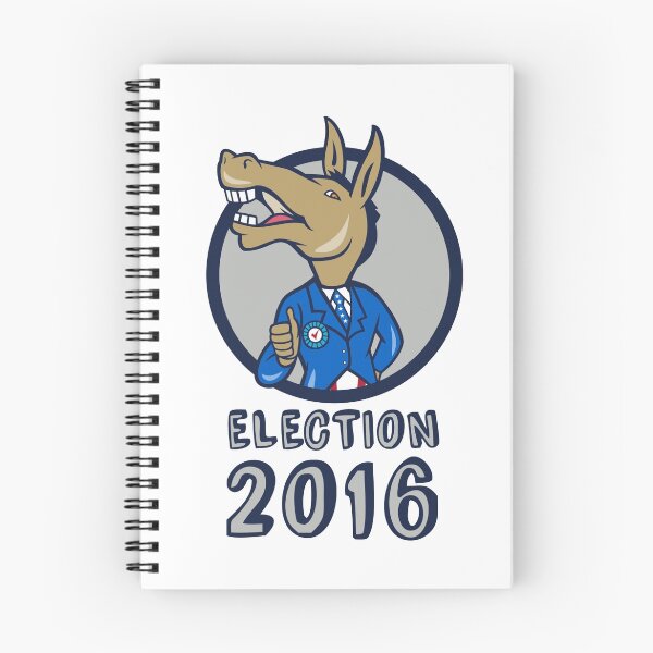 Item preview, Election 2016 Democrat Donkey Mascot Circle Cartoon designed and sold by patrimonio.