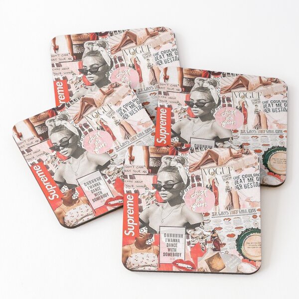 Item preview, fresco rojo collage estético designed and sold by sswain.