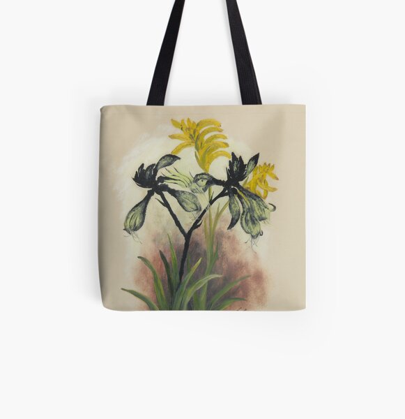 Western Australia wild flower Kangaroo Paw Yellow Gem - Anigozanthos Yalignosa Pulcherrimus State Library of Western Australia All Over Print Tote Bag