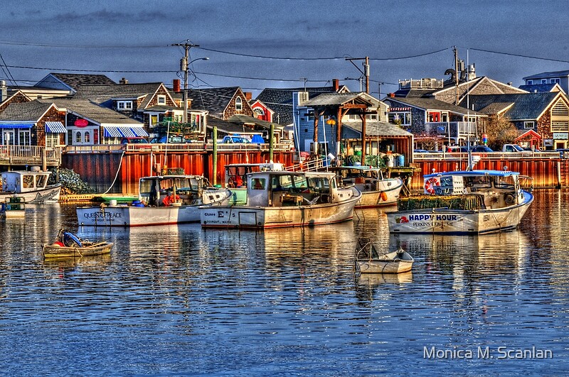 "Lobster Boats in Perkins Cove" by Monica M. Scanlan Redbubble