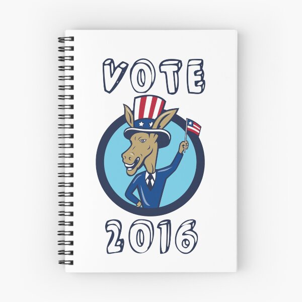Item preview, Vote 2016 Democrat Donkey Mascot Flag Circle Cartoon designed and sold by patrimonio.