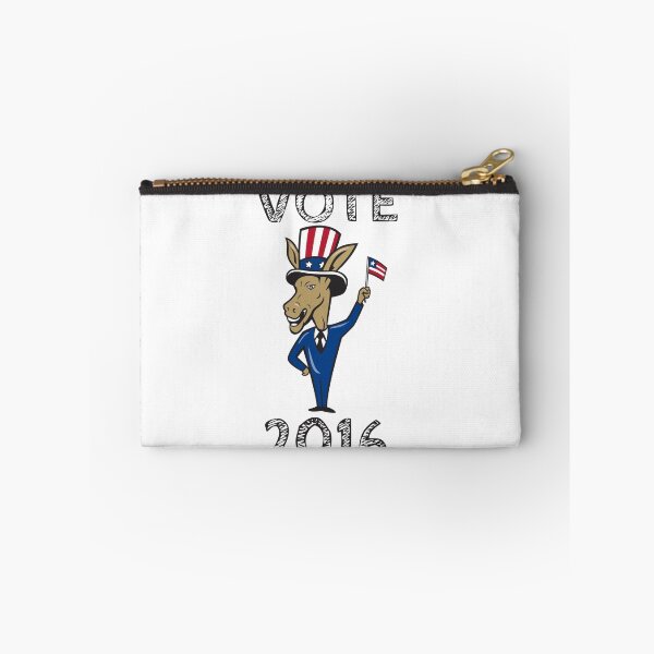Item preview, Vote 2016 Democrat Donkey Mascot Flag Cartoon designed and sold by patrimonio.