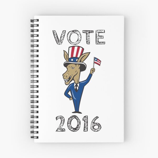 Item preview, Vote 2016 Democrat Donkey Mascot Flag Cartoon designed and sold by patrimonio.