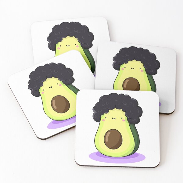 Item preview, Kawaii Avocado with Afro designed and sold by kawaiilife.