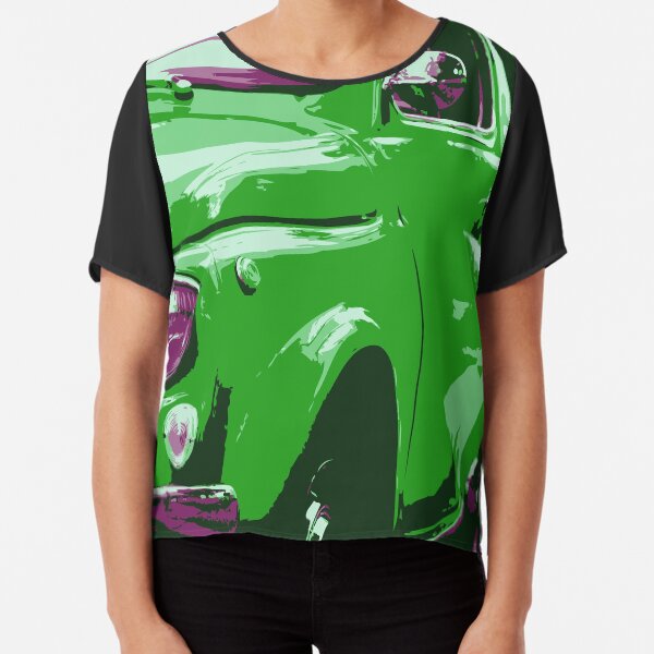 Classic FIAT 500 Abarth - Cute Little Italian Retro City Car Chiffon Top