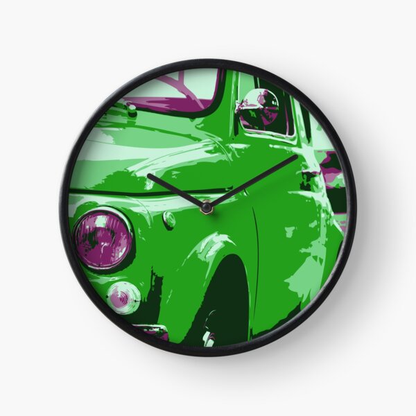 Classic FIAT 500 Abarth - Cute Little Italian Retro City Car Clock