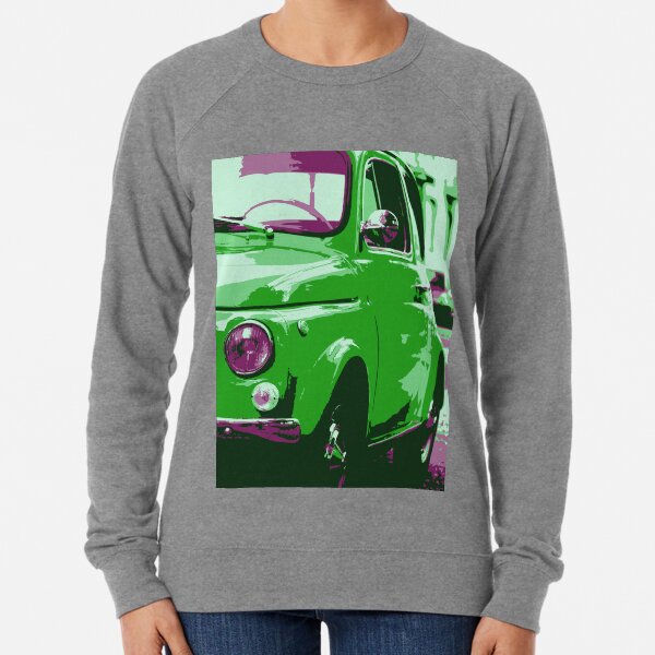 Classic FIAT 500 Abarth - Cute Little Italian Retro City Car Lightweight Sweatshirt