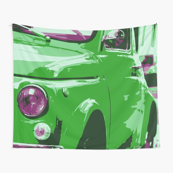 Classic FIAT 500 Abarth - Cute Little Italian Retro City Car Tapestry