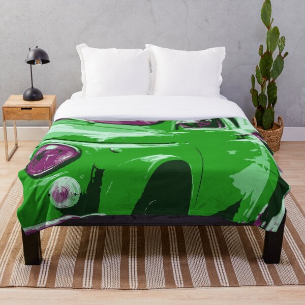 Classic FIAT 500 Abarth - Cute Little Italian Retro City Car Throw Blanket