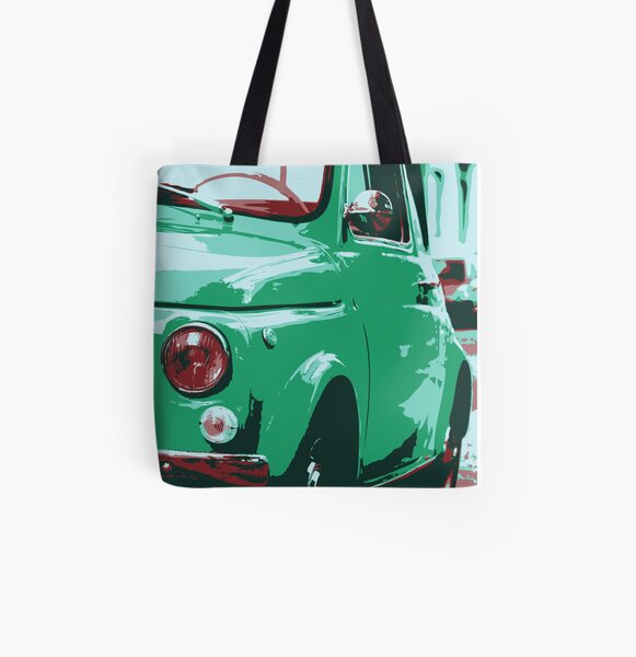 Classic FIAT 500 Abarth - Cute Little Italian Retro City Car All Over Print Tote Bag