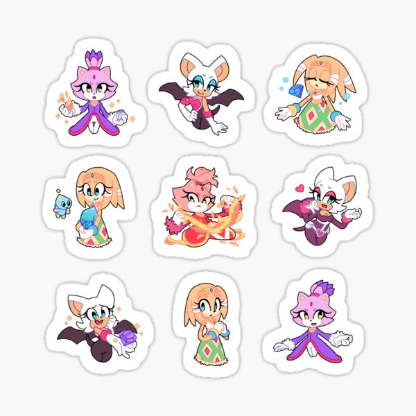 SONIC Sticker Doodles - Blaze/Rouge/Tikal Sticker