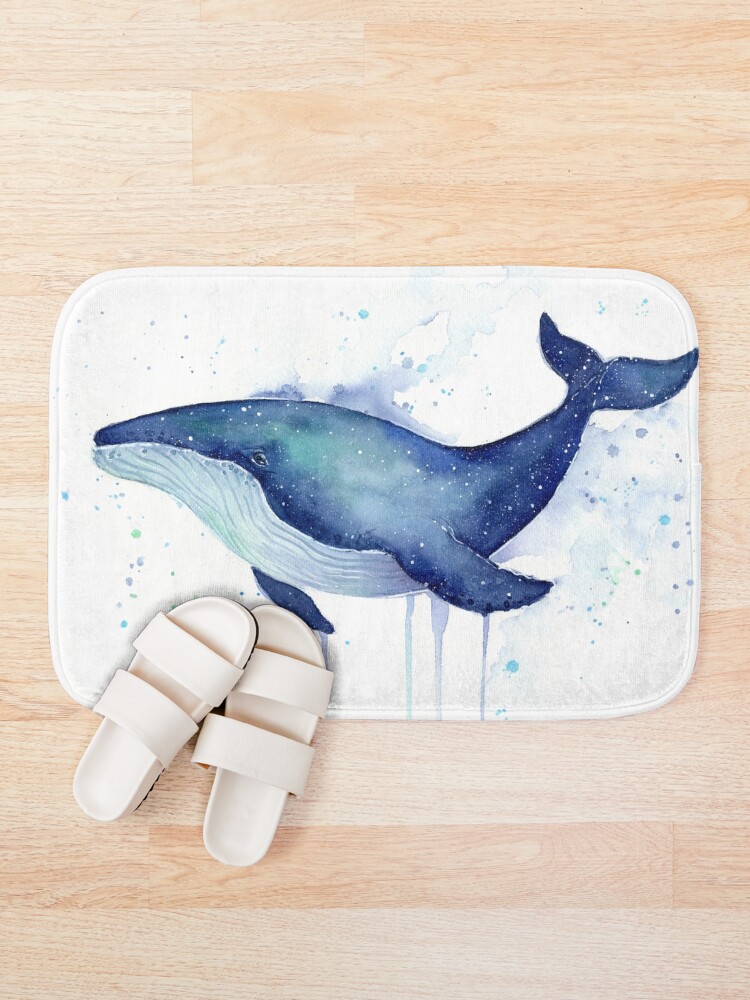 whale bath mat