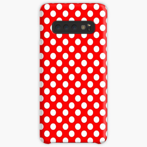 White on Red Polka Dots Samsung Galaxy Snap Case