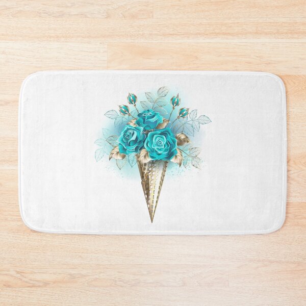 Item preview, Waffle Cone with Turquoise Roses designed and sold by Blackmoon9.