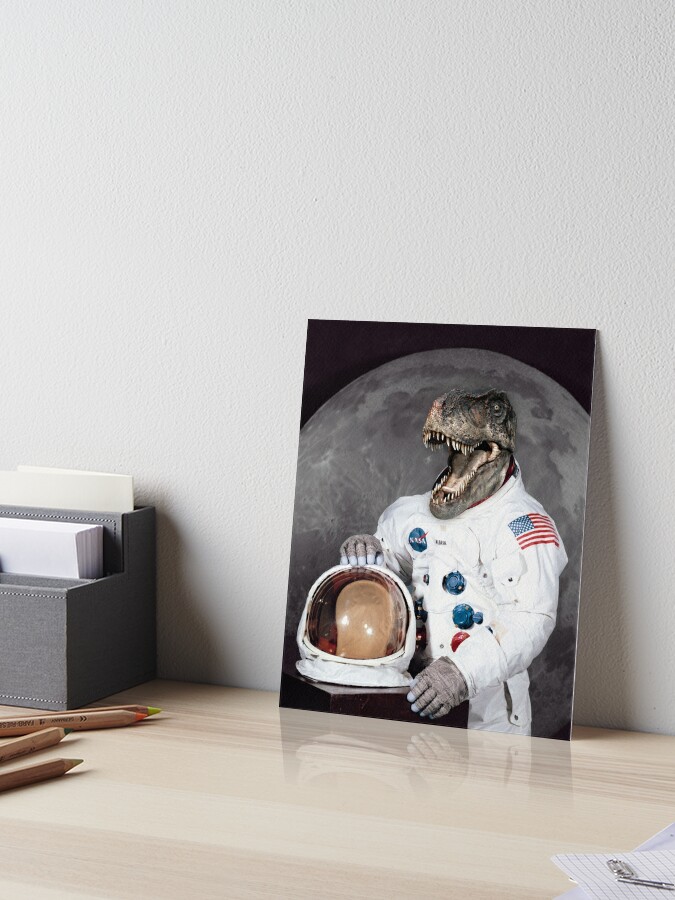 Outer Space Astronaut Plays Baseball With Moon Art Board Print for Sale by  peaktee