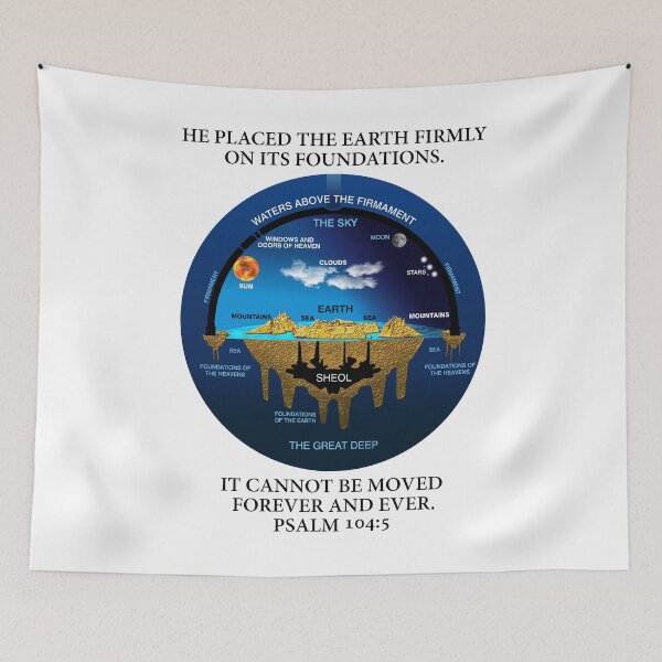 Item preview, Flat Earth Psalm 104:5 Anceint Hebrew Cosmology designed and sold by VectorDesigner.