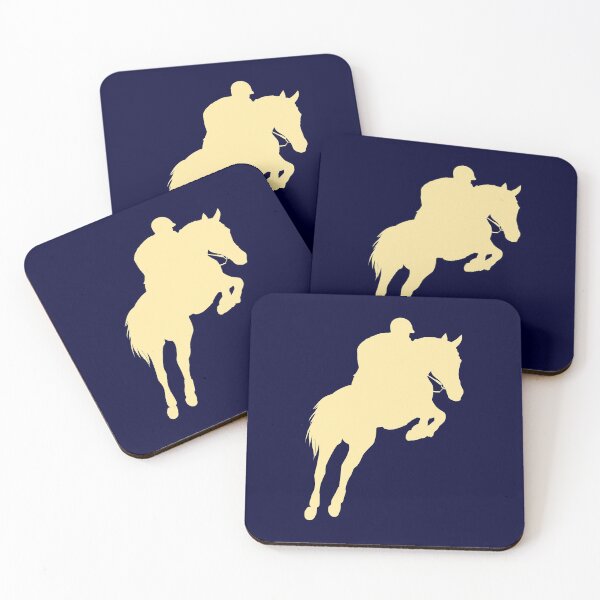 Item preview, Horse Jumping Silhouette Soft Pastel Mustard Yellow designed and sold by rewstudio.