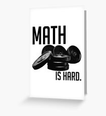 Mathe ist schwer Grußkarte