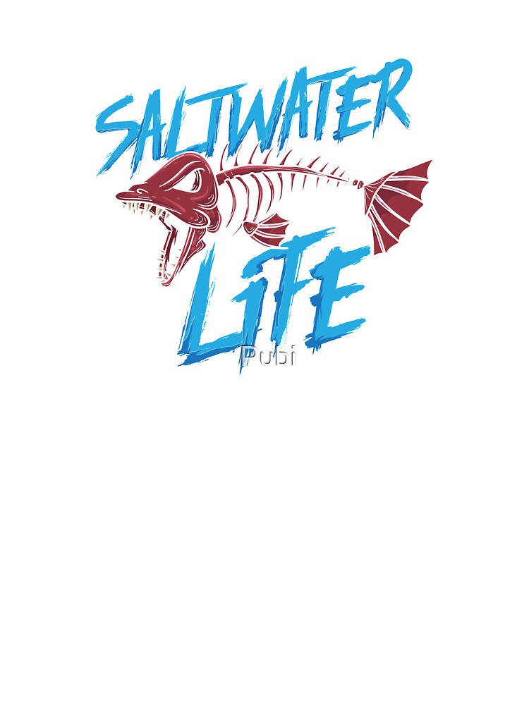 Saltwater Life Fishing Shirt For Fisherman Angler Kids T-Shirt by