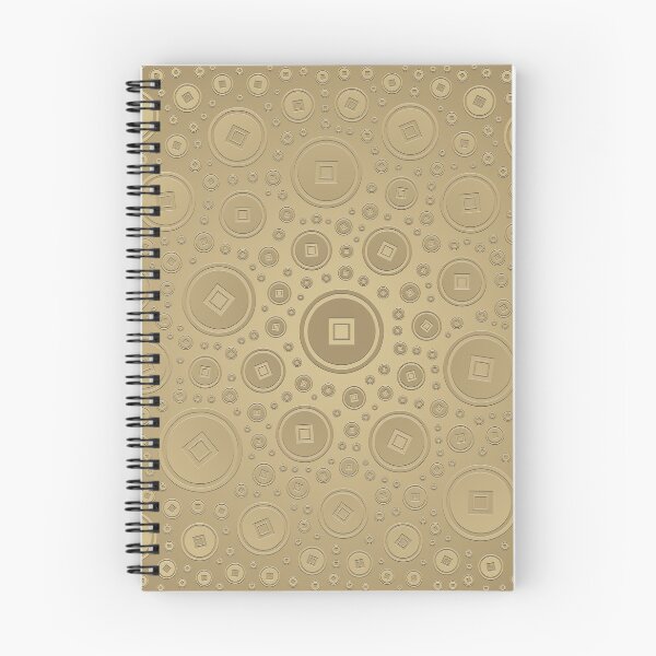 Item preview, Lucky Chinese coins pattern pastel gold designed and sold by k9printart.