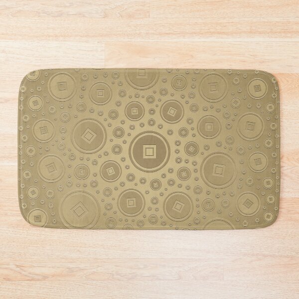 Item preview, Lucky Chinese coins pattern pastel gold designed and sold by k9printart.