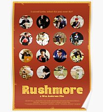 Rushmore featuring the many faces of Max Fischer Poster