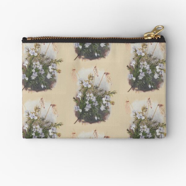 Western Australia wild flower Snakebush - Hemiandra pungens State Library of Western Australia Zipper Pouch