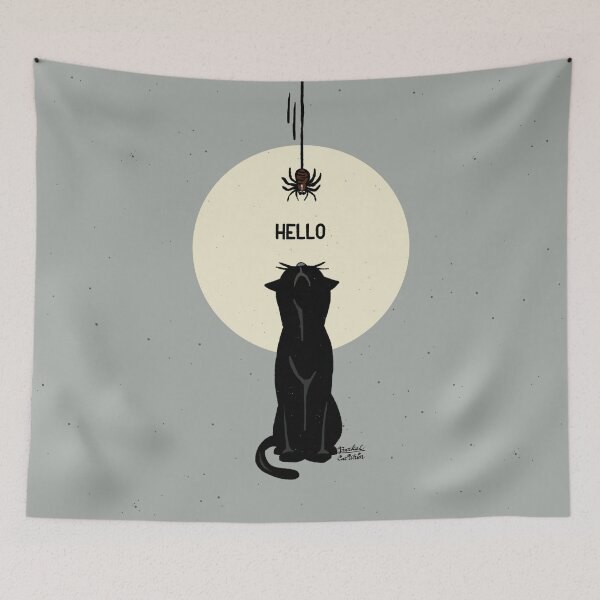 Item preview, Spider and cat designed and sold by BATKEI ART.
