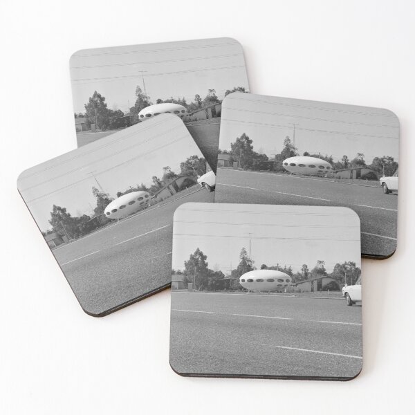 Photograph of Futuro House, Willetton in Western Australia 1975 State Library of Western Australia Coasters (Set of 4)