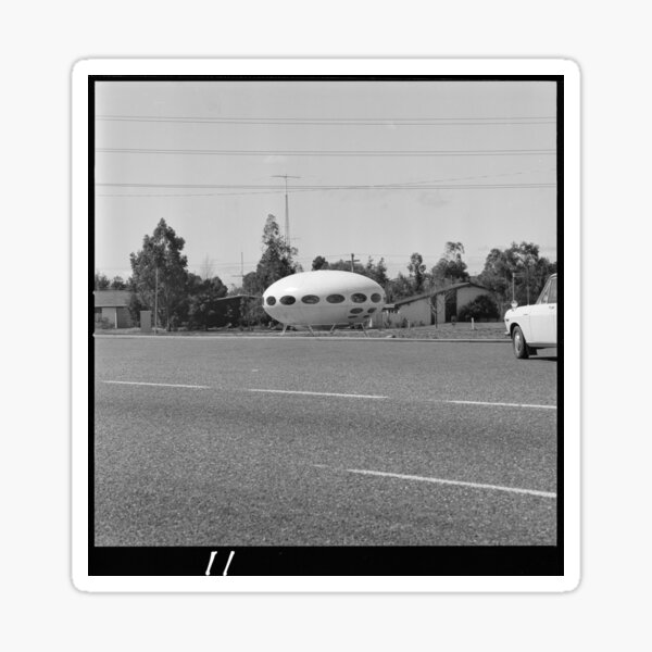 Photograph of Futuro House, Willetton in Western Australia 1975 State Library of Western Australia Sticker