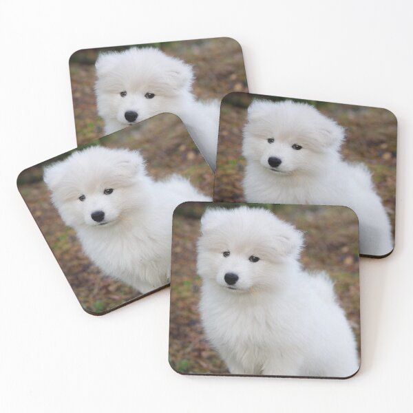 Item preview, Cute samoyed dog puppy in the forest designed and sold by Juhku.