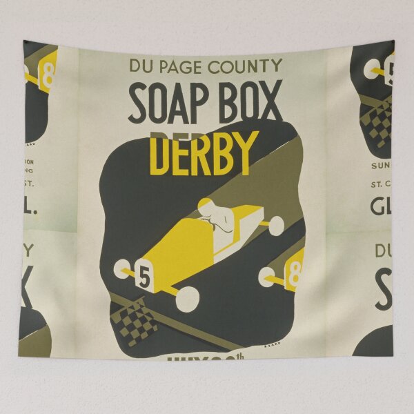 Item preview, Soap Box Derby vintage poster art designed and sold by Vintage Designs +.