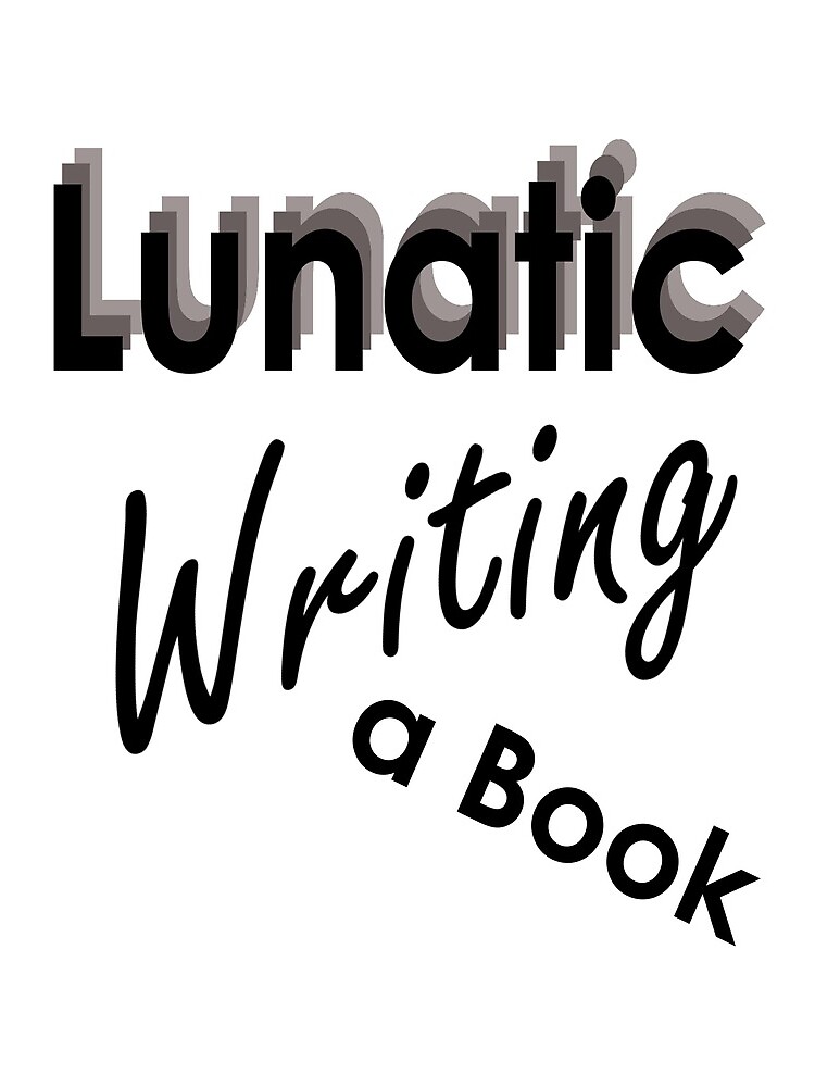 Lunatic Writing A Book - Drawstring Bag by embourne