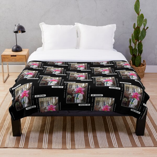 Dr Orchid Throw Blanket