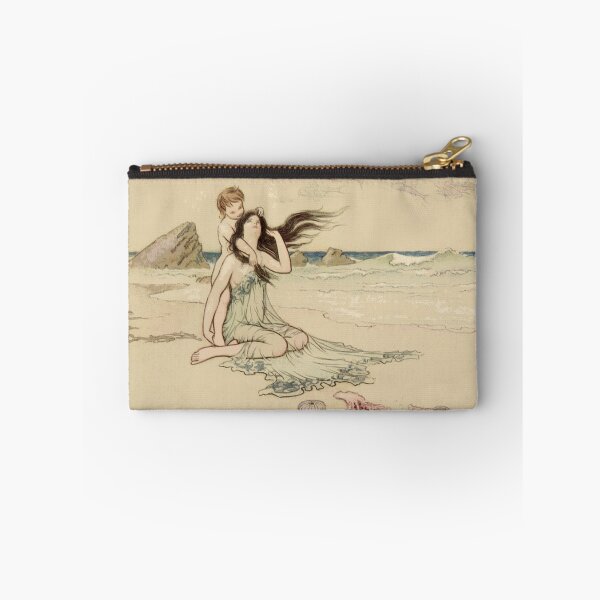 Item preview, Mother and child on the beach illustration designed and sold by Vintage Designs +.